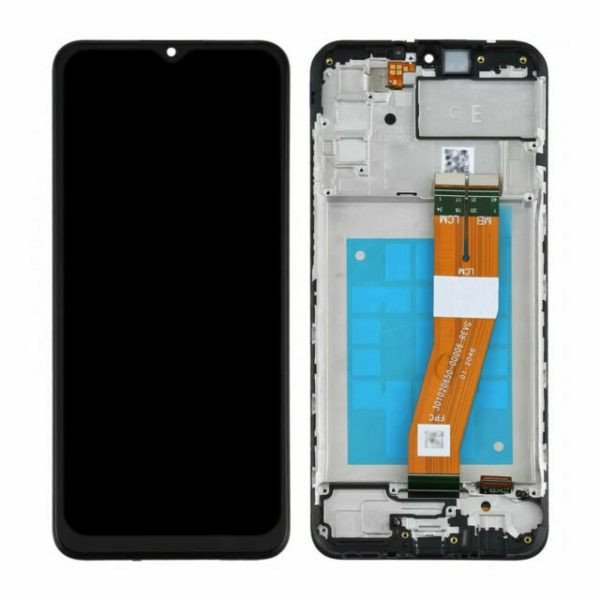 Ecran GALAXY A02s SM-A025G Noir sur châssis (version N)